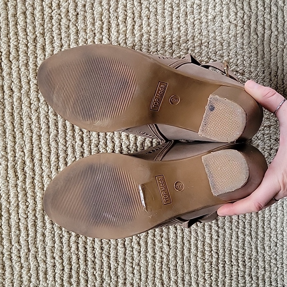 Beige Top Moda Booties - Picture 5 of 7